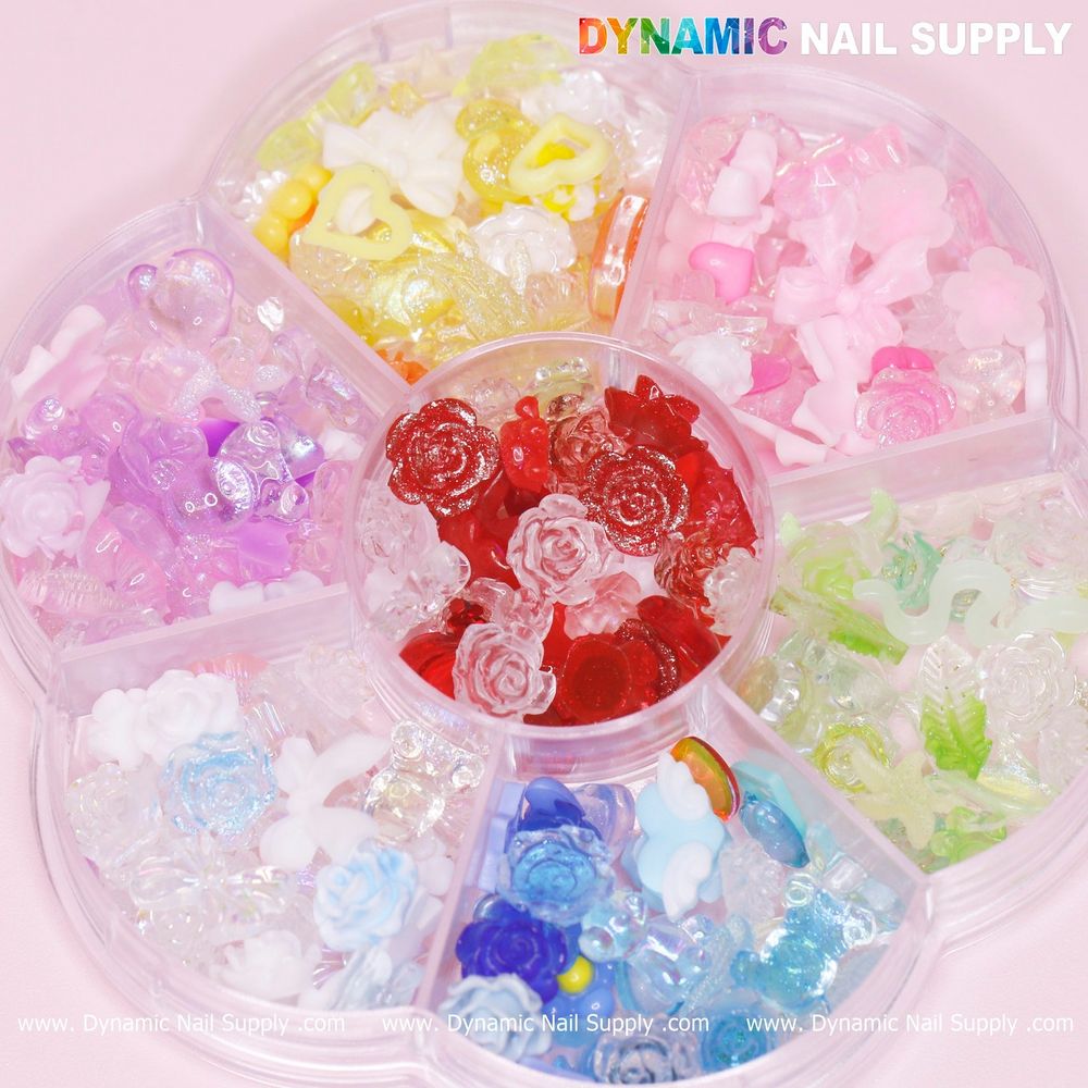 assorted 3D resin nail charms - 2