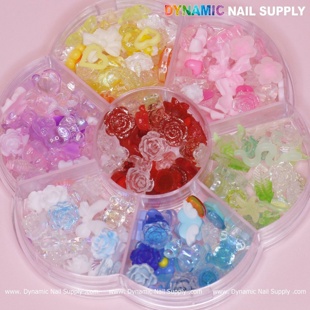 assorted 3D resin nail charms - 5
