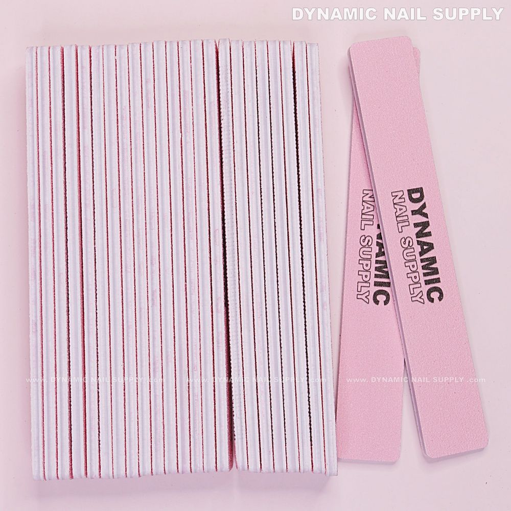 Pink double-sided square nail files - 2
