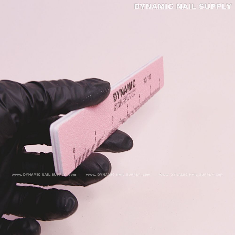 Pink double-sided square nail files - 6