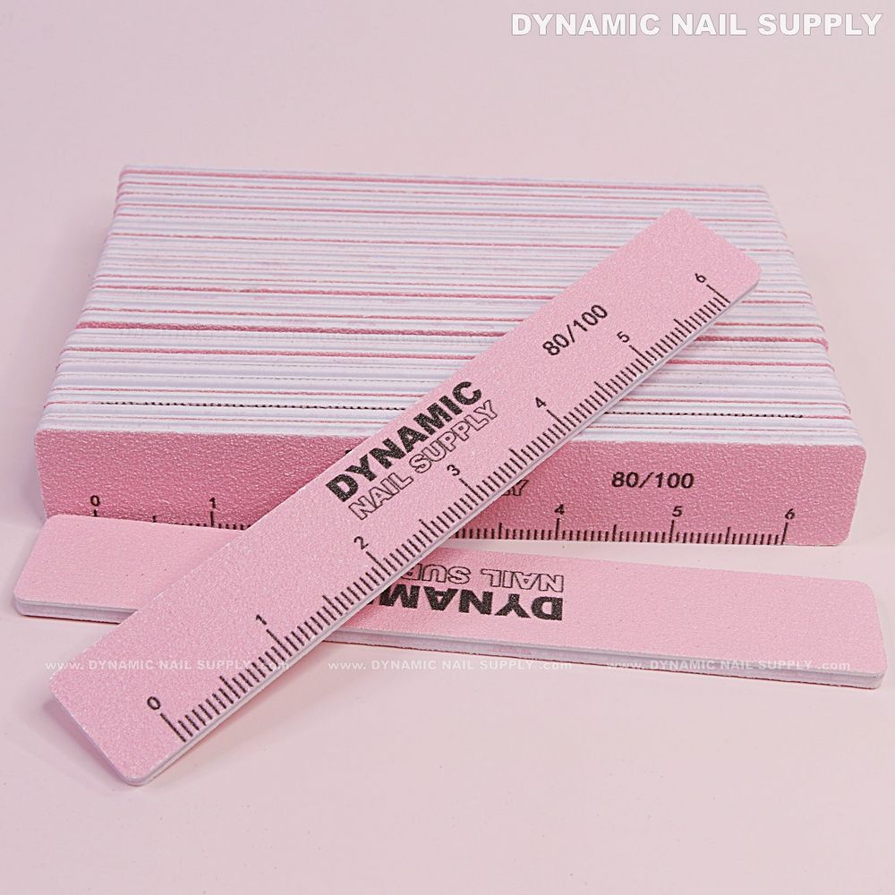 Pink double-sided square nail files - 7