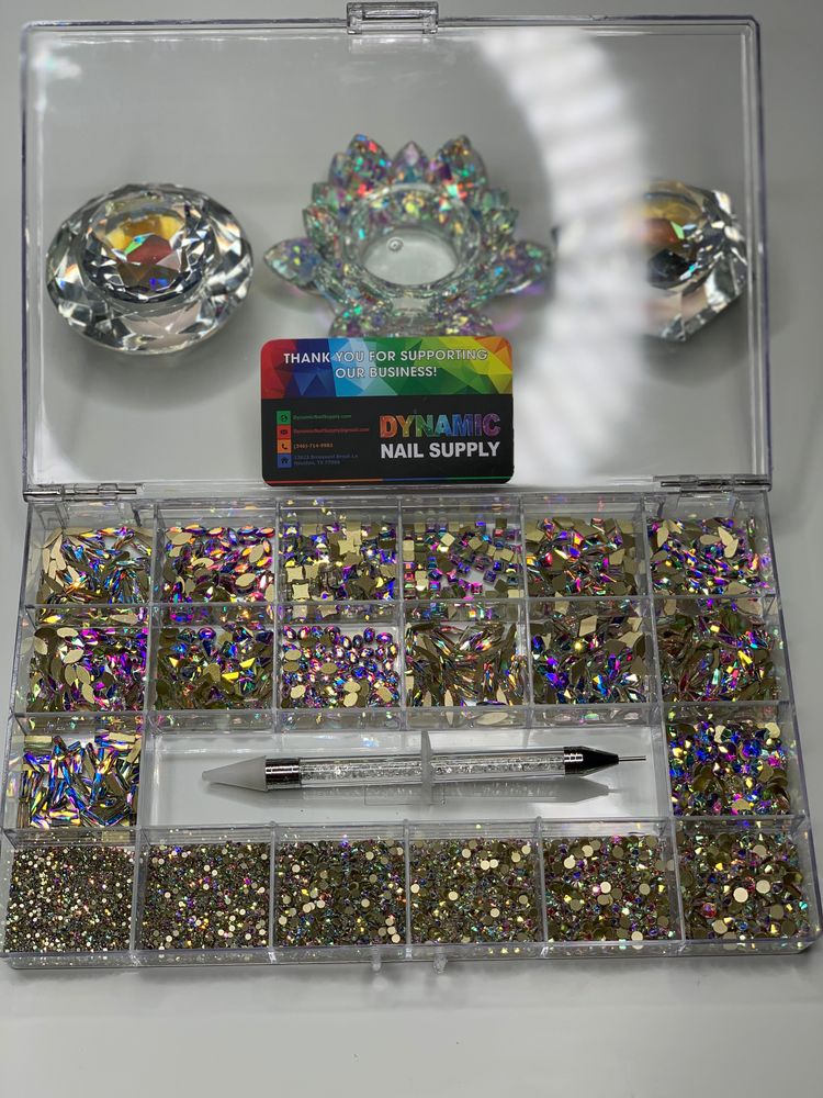 AB crystal nail rhinestones assortment box - 9
