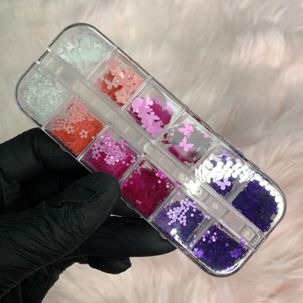 pink purple nude sequin mix - 3