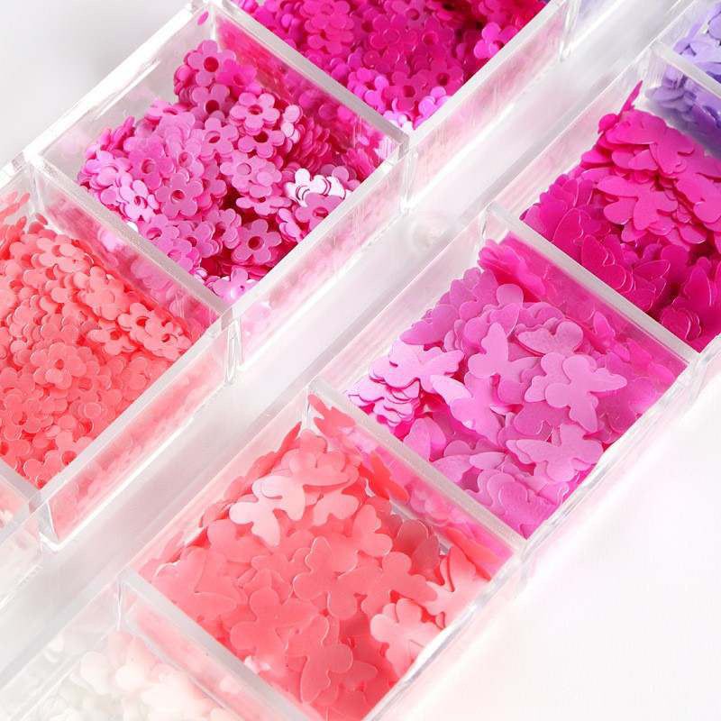 pink purple nude sequin mix - 4