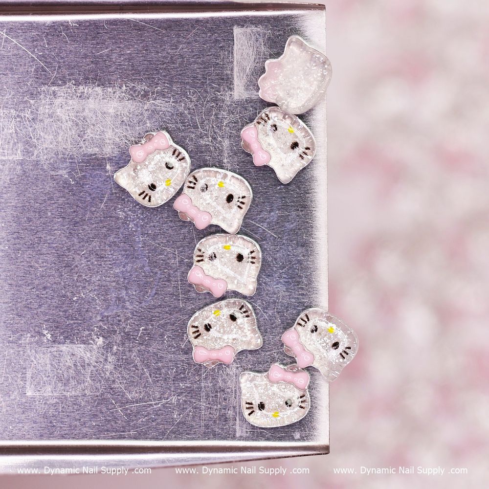 clear and pink Hello Kitty charms - 2