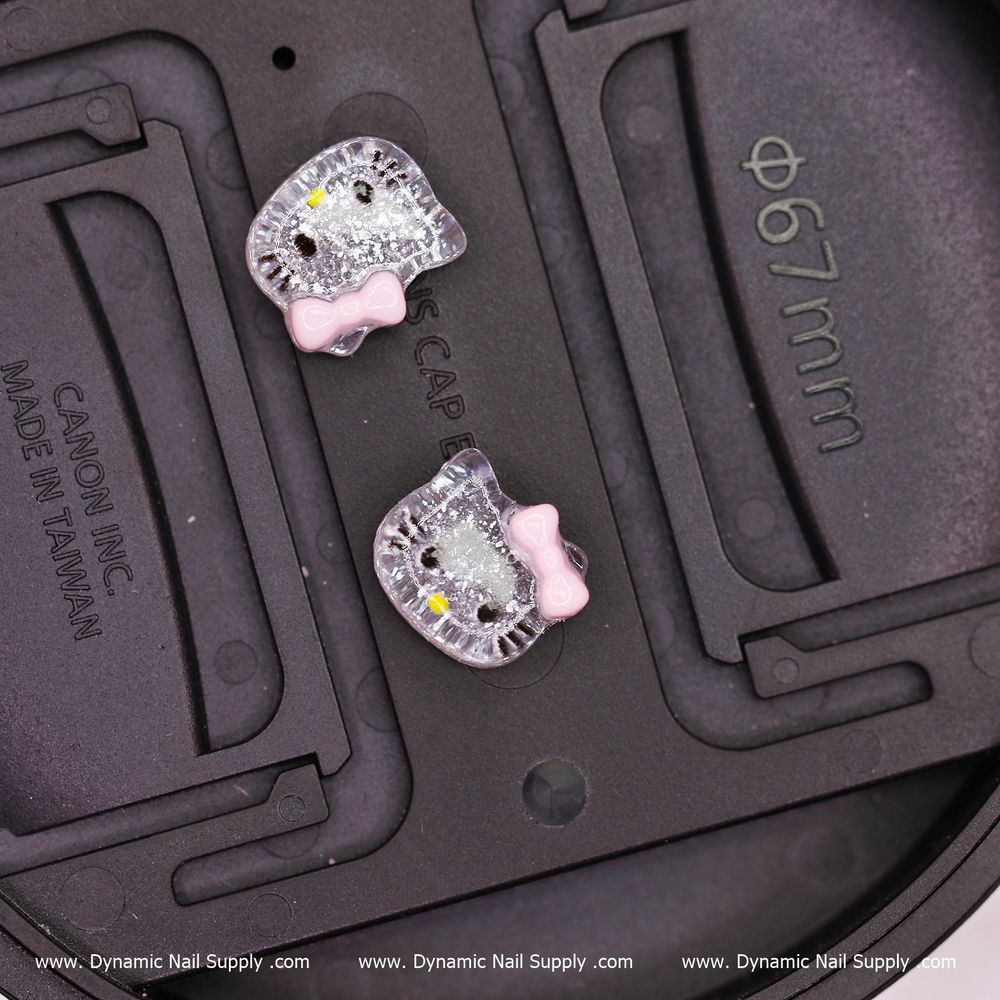 clear and pink Hello Kitty charms - 3
