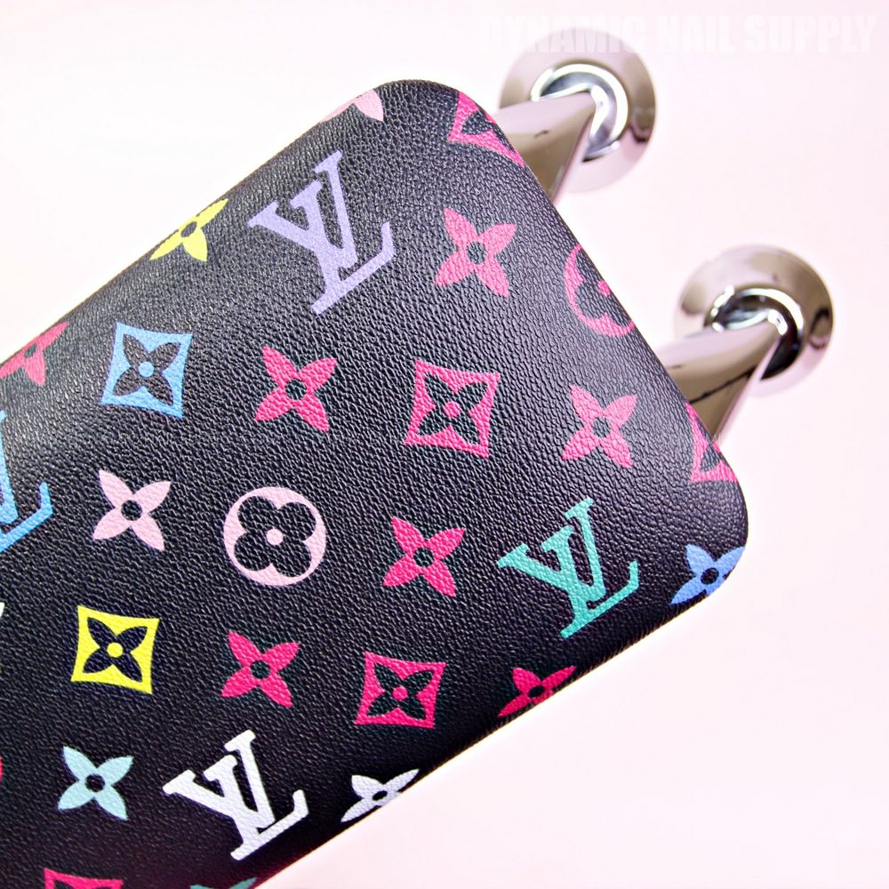 LV pattern leather armrest pillow - 2
