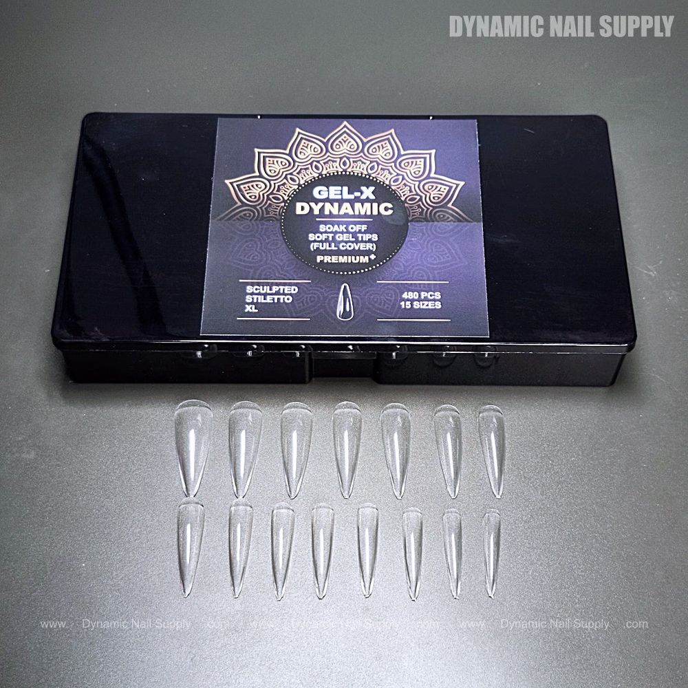 Sculpted stiletto XL soft-gel tips box - 3